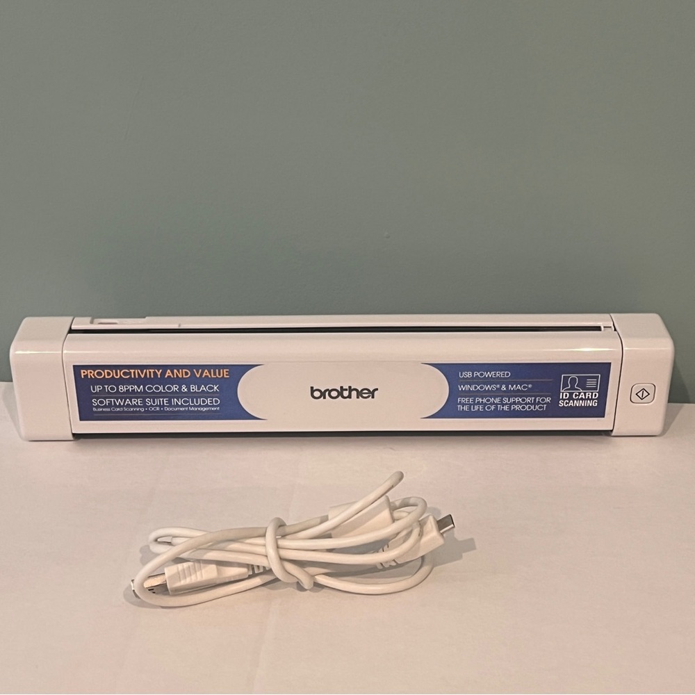 Brother DS-620 DSmobile Black White Color Scanner Tested With Cord
